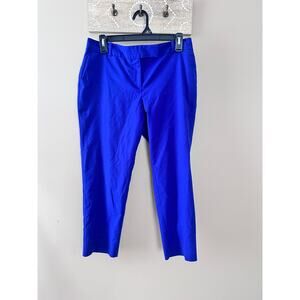Ann Taylor Loft Cyan Blue Petite Cropped Dress Pants Trousers